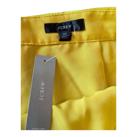 *NWT* J.Crew Chantilly Lace Pencil Skirt, Kiwi Yellow, Size 10 - Picture 5 of 12